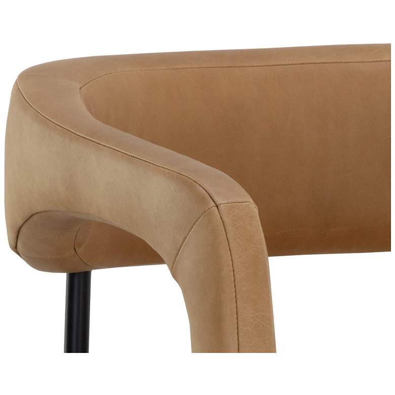 Image 6 Sunpan Mavia Counter Stool Ludlow Sesame Leather more views