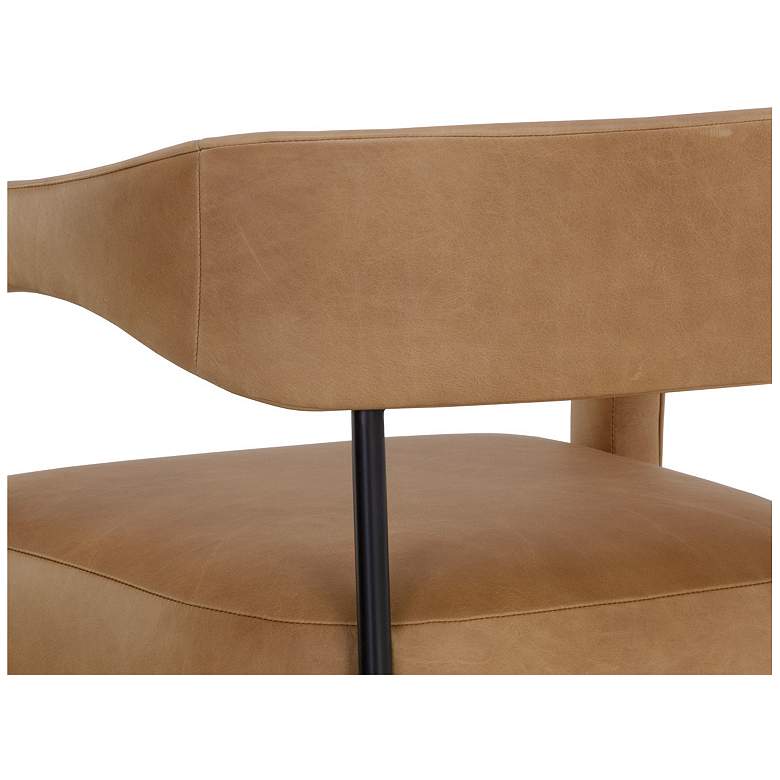 Image 7 Sunpan Mavia Counter Stool Ludlow Sesame Leather more views