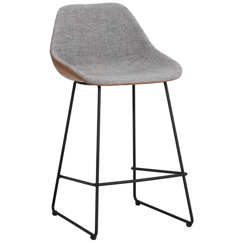 Image 1 Sunpan Mccoy Counter Stool November Gray and Cinnamon Brown