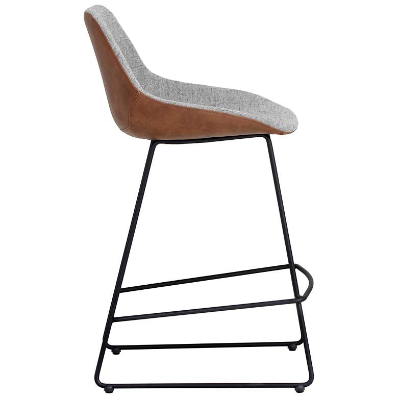 Image 2 Sunpan Mccoy Counter Stool November Gray and Cinnamon Brown more views