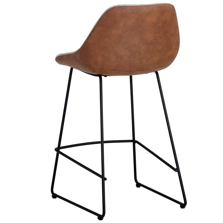Image 3 Sunpan Mccoy Counter Stool November Gray and Cinnamon Brown more views