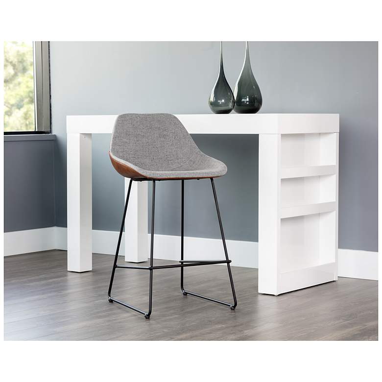 Image 5 Sunpan Mccoy Counter Stool November Gray and Cinnamon Brown more views
