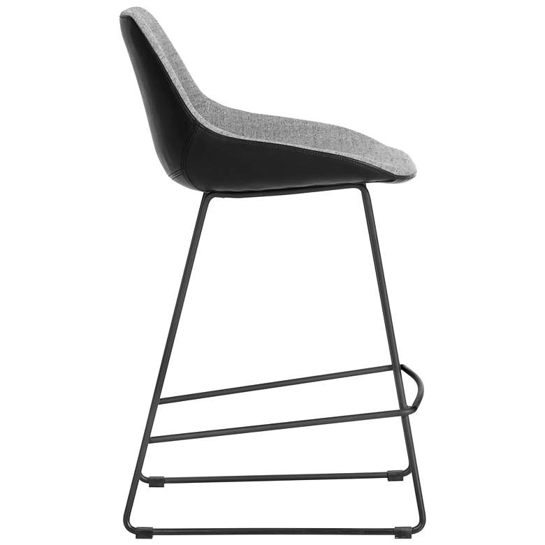 Image 2 Sunpan Mccoy Counter Stool November Gray and Nightfall Black more views