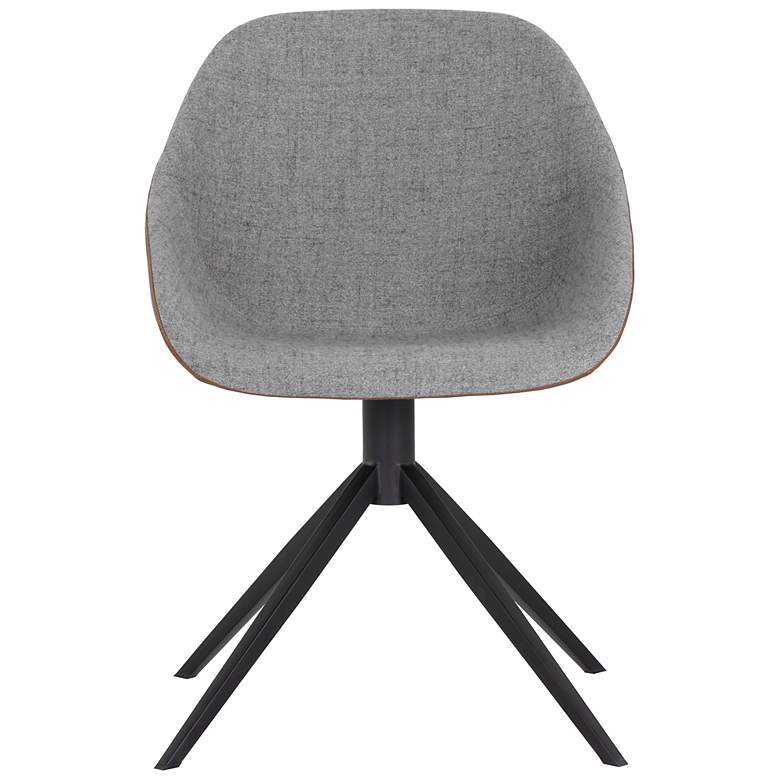 Image 3 Sunpan Mccoy Swivel Dining Chair November Gray and Cinnamon Brown more views