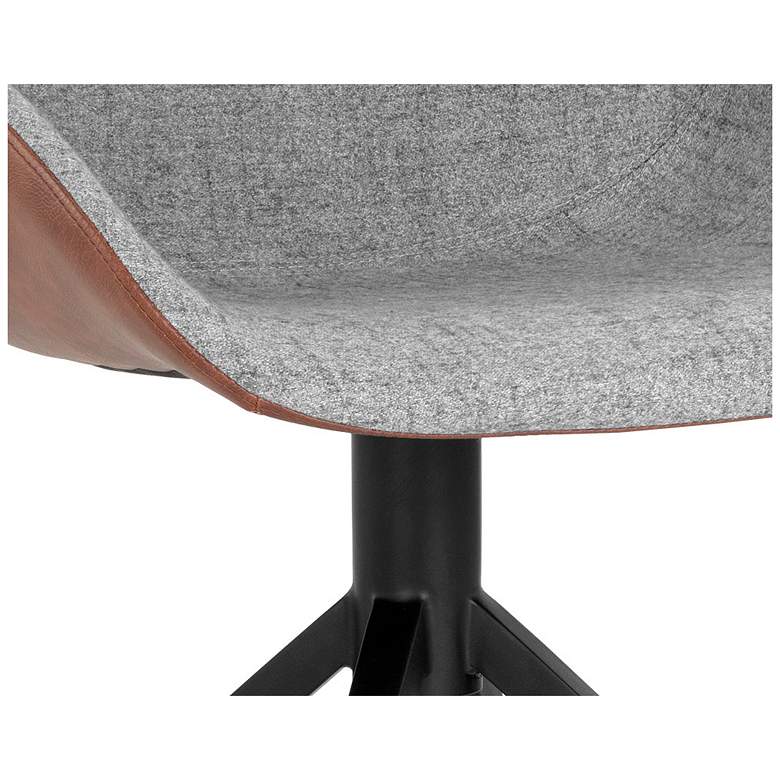 Image 6 Sunpan Mccoy Swivel Dining Chair November Gray and Cinnamon Brown more views