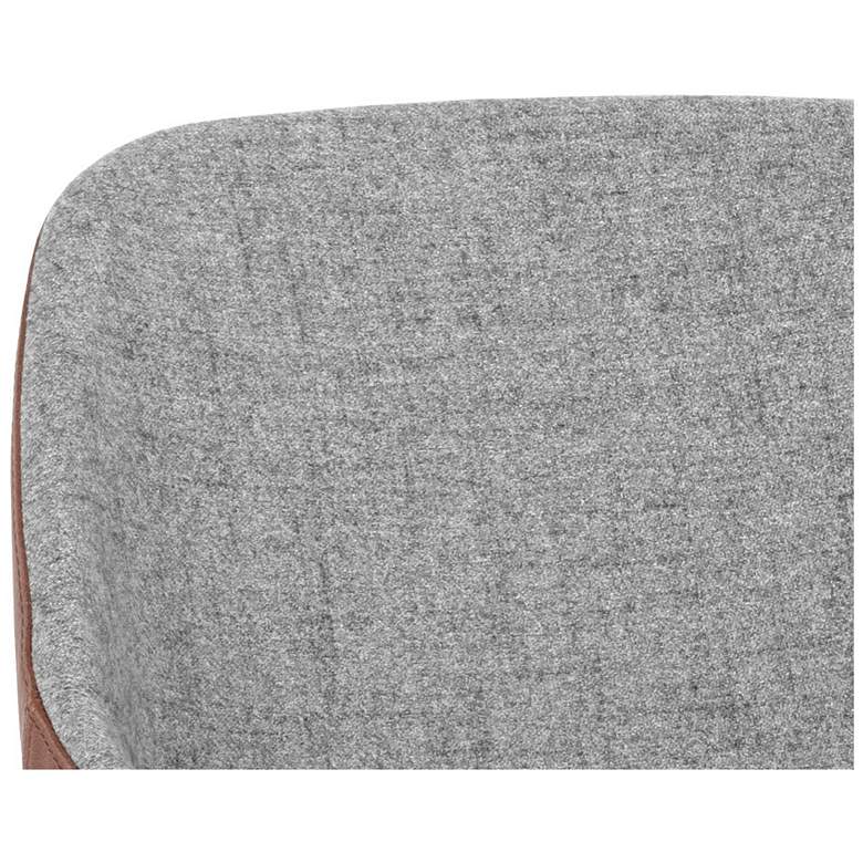 Image 7 Sunpan Mccoy Swivel Dining Chair November Gray and Cinnamon Brown more views