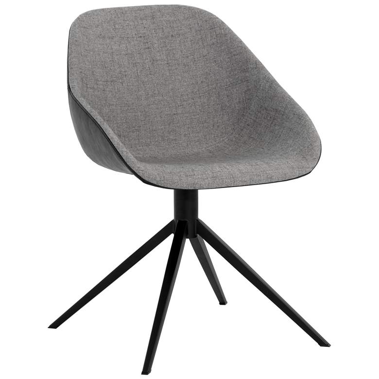 Image 1 Sunpan Mccoy Swivel Dining Chair November Gray and Nightfall Black