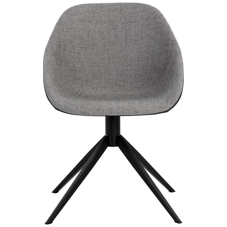 Image 3 Sunpan Mccoy Swivel Dining Chair November Gray and Nightfall Black more views