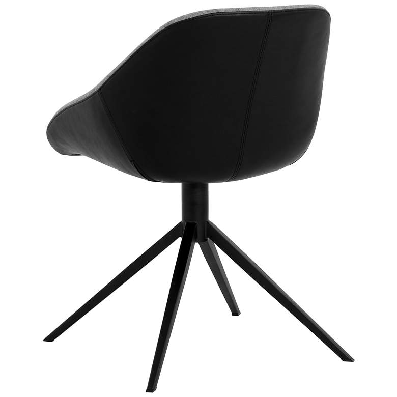 Image 5 Sunpan Mccoy Swivel Dining Chair November Gray and Nightfall Black more views