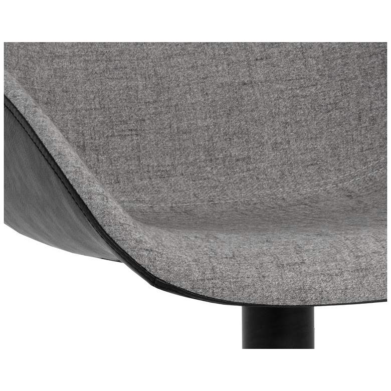 Image 6 Sunpan Mccoy Swivel Dining Chair November Gray and Nightfall Black more views