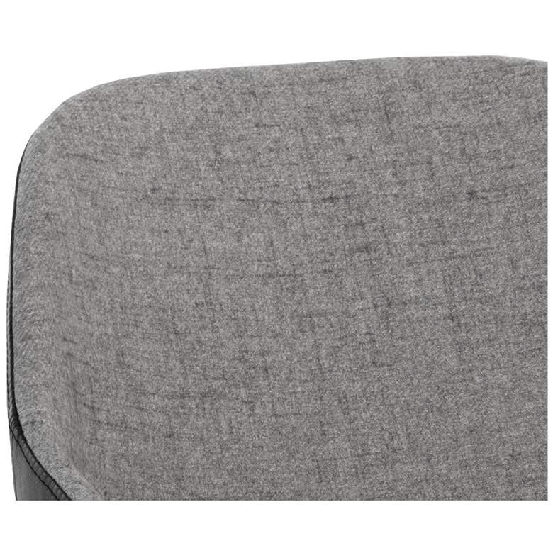 Image 7 Sunpan Mccoy Swivel Dining Chair November Gray and Nightfall Black more views