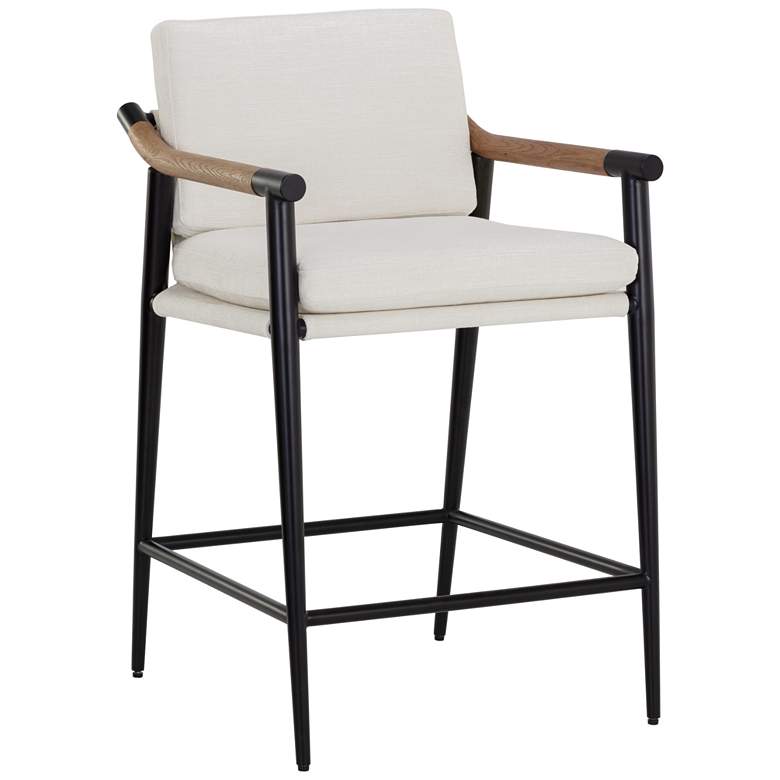 Image 1 Sunpan Meadow Counter Stool Heather Ivory Tweed