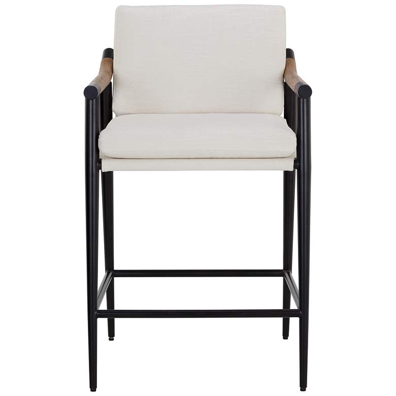 Image 2 Sunpan Meadow Counter Stool Heather Ivory Tweed more views
