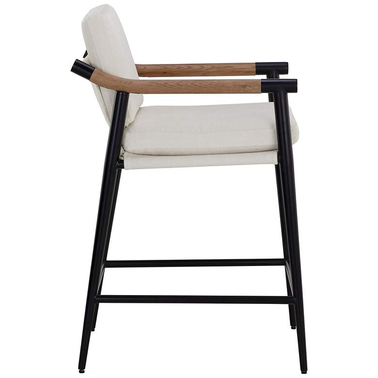 Image 3 Sunpan Meadow Counter Stool Heather Ivory Tweed more views