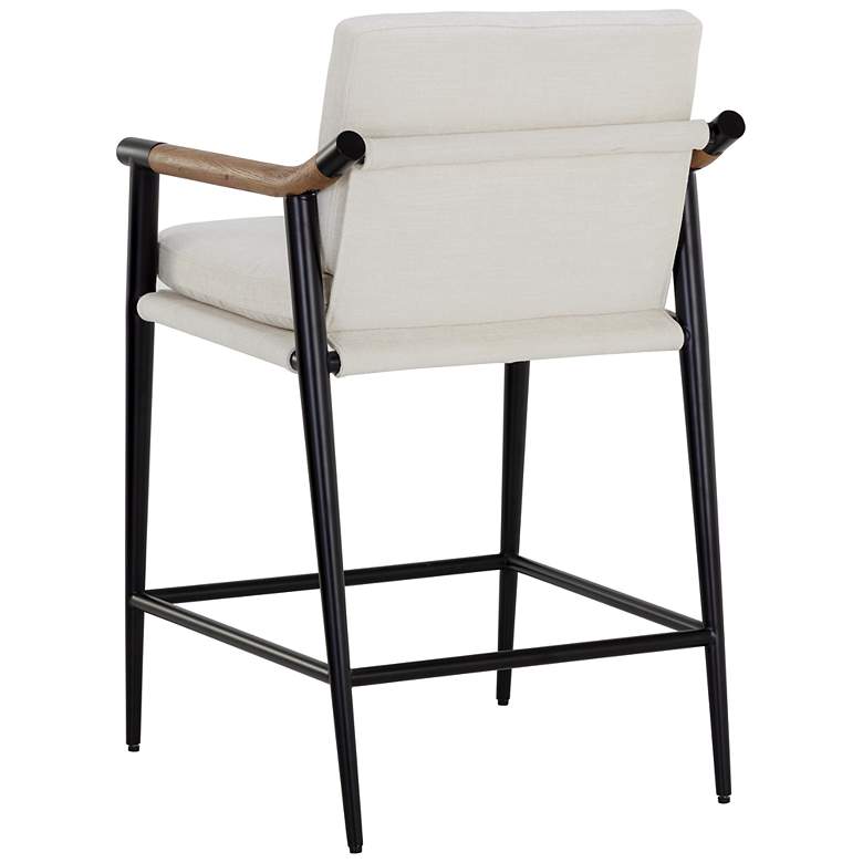 Image 4 Sunpan Meadow Counter Stool Heather Ivory Tweed more views