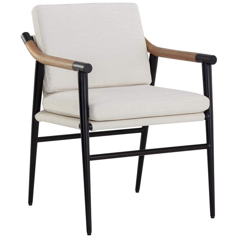 Image 1 Sunpan Meadow Dining Armchair Heather Ivory Tweed