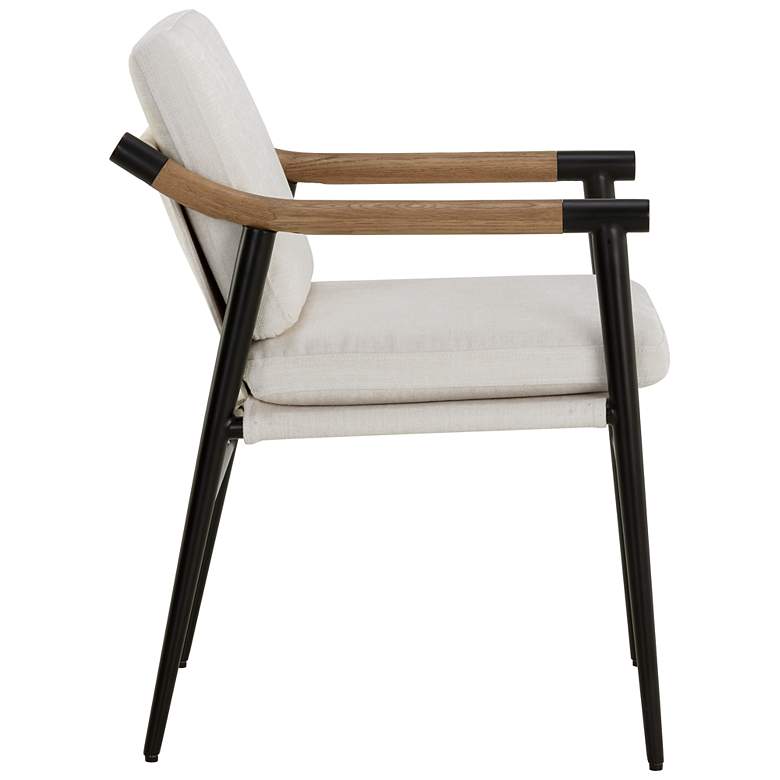 Image 4 Sunpan Meadow Dining Armchair Heather Ivory Tweed more views