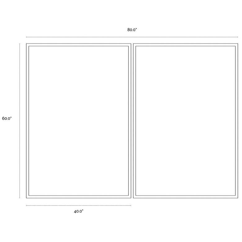 Image 6 Sunpan Miami Vice (Set of 2) 40" X 60" Charcoal Floater Frame more views