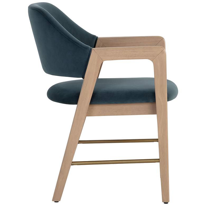 Image 4 Sunpan Milton Dining Armchair Light Wash Meg Dusty Teal more views