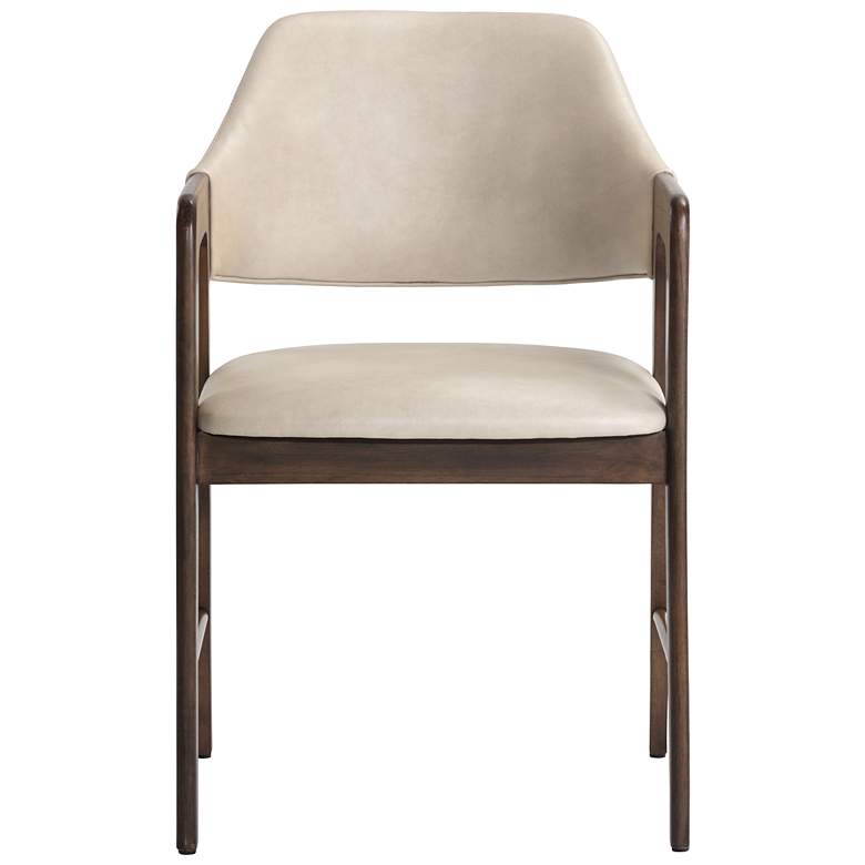 Image 3 Sunpan Milton Dining Armchair Smoke Acacia Bravo Cream more views