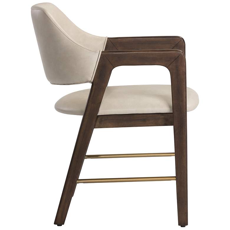 Image 4 Sunpan Milton Dining Armchair Smoke Acacia Bravo Cream more views