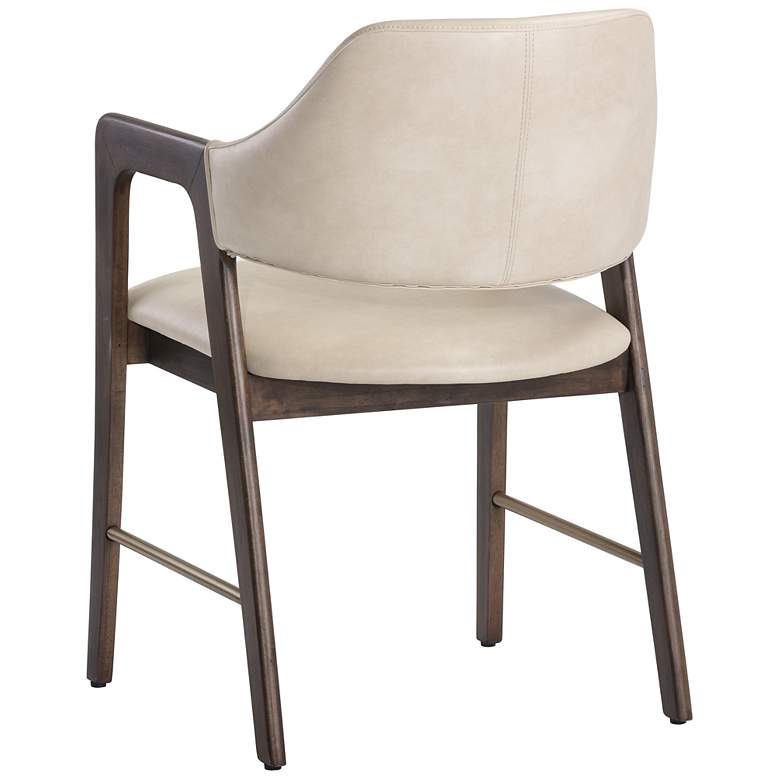 Image 5 Sunpan Milton Dining Armchair Smoke Acacia Bravo Cream more views