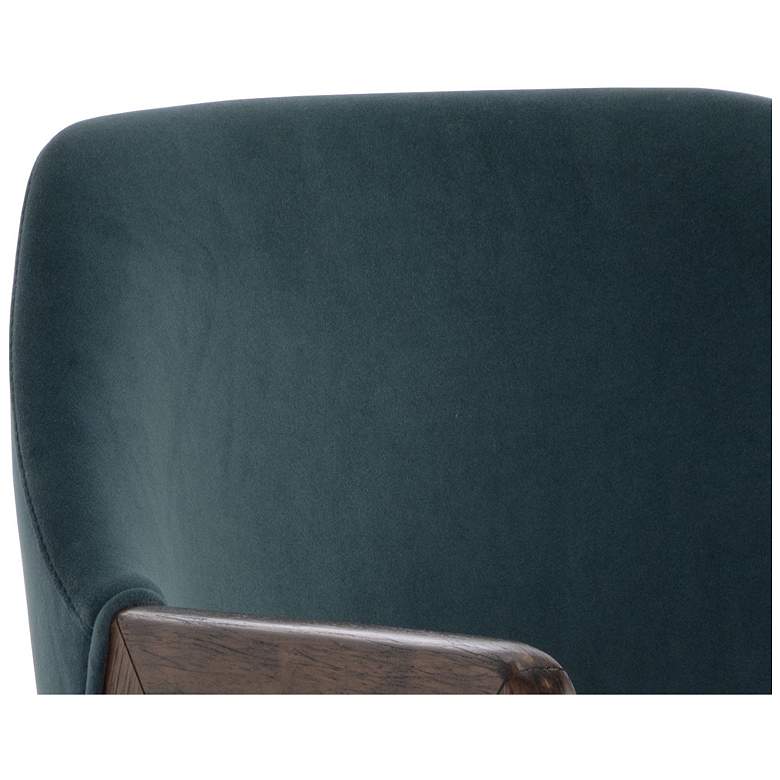 Image 7 Sunpan Milton Dining Armchair Smoke Acacia Meg Dusty Teal more views