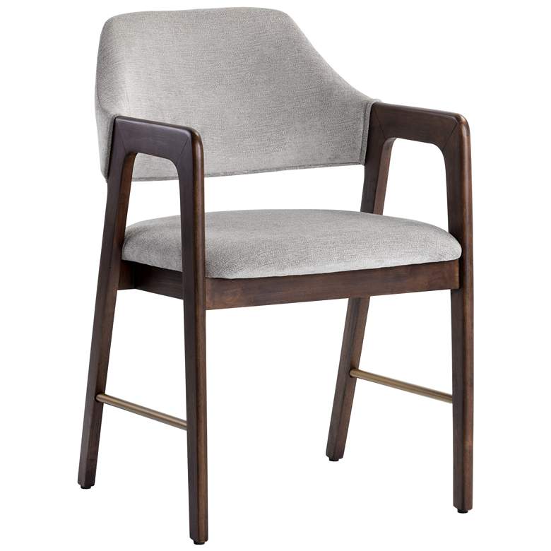 Image 1 Sunpan Milton Dining Armchair Smoke Acacia Polo Club Stone