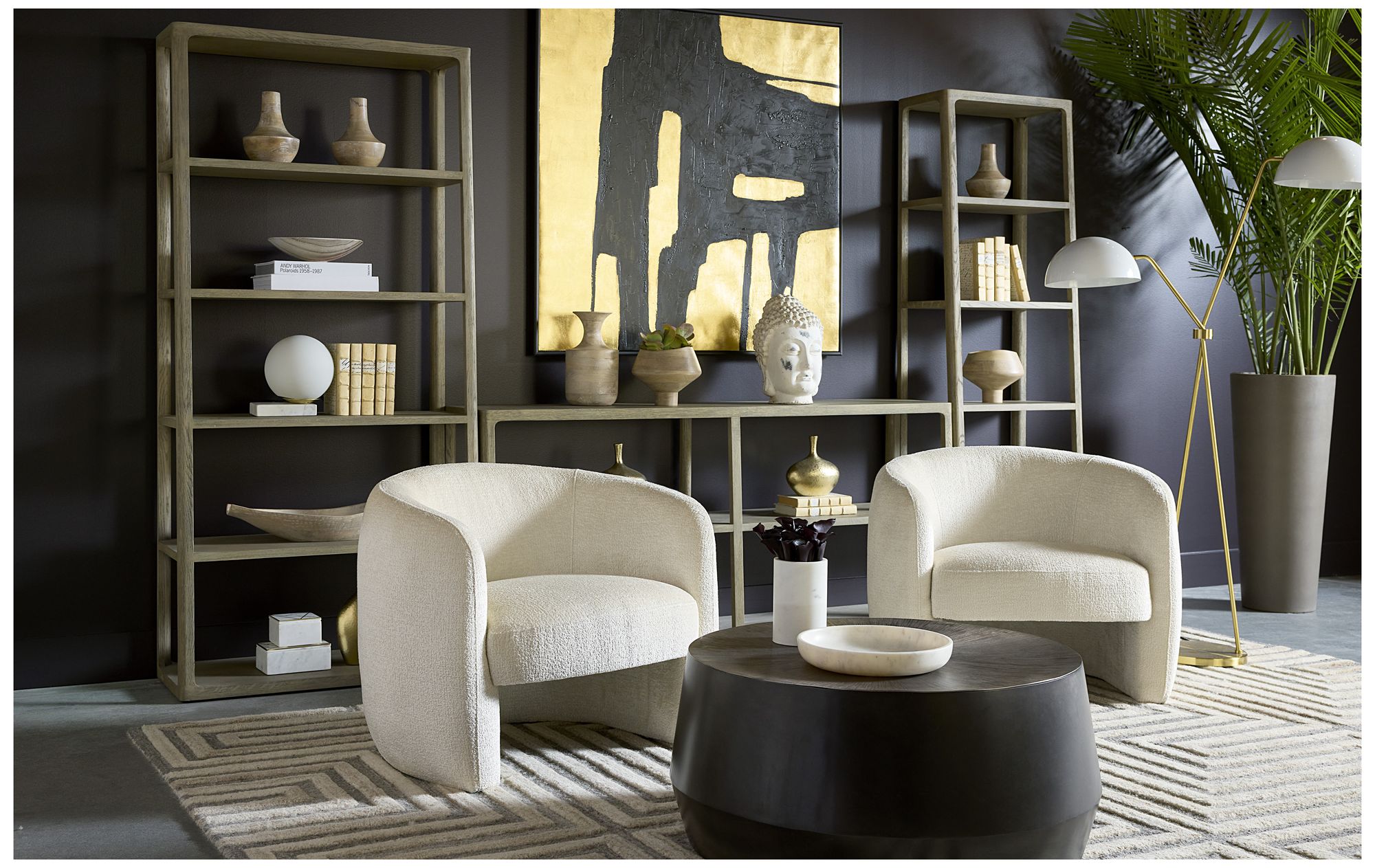 Sunpan Mircea Lounge Chair Bergen Ivory