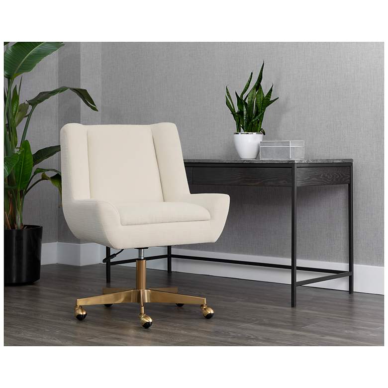 Image 5 Sunpan Mirian Office Chair Zenith Alabaster more views