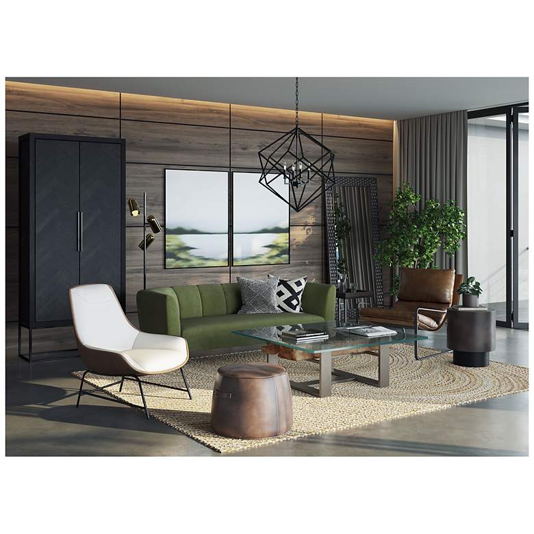 Image 4 Sunpan Mitchell Ottoman Havana Dark Brown more views