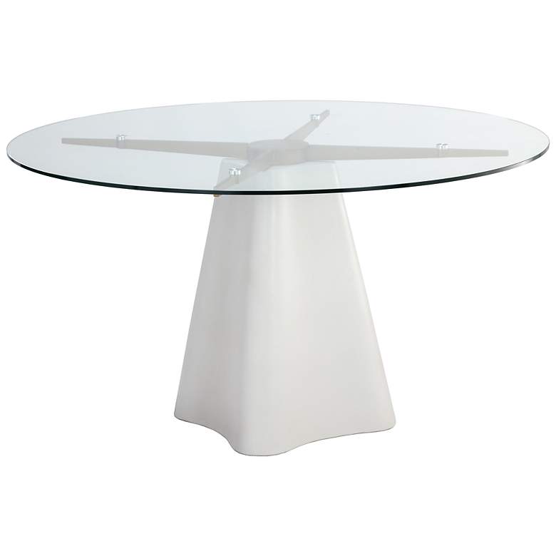 Image 2 Sunpan Moda Dining Table White 55" more views