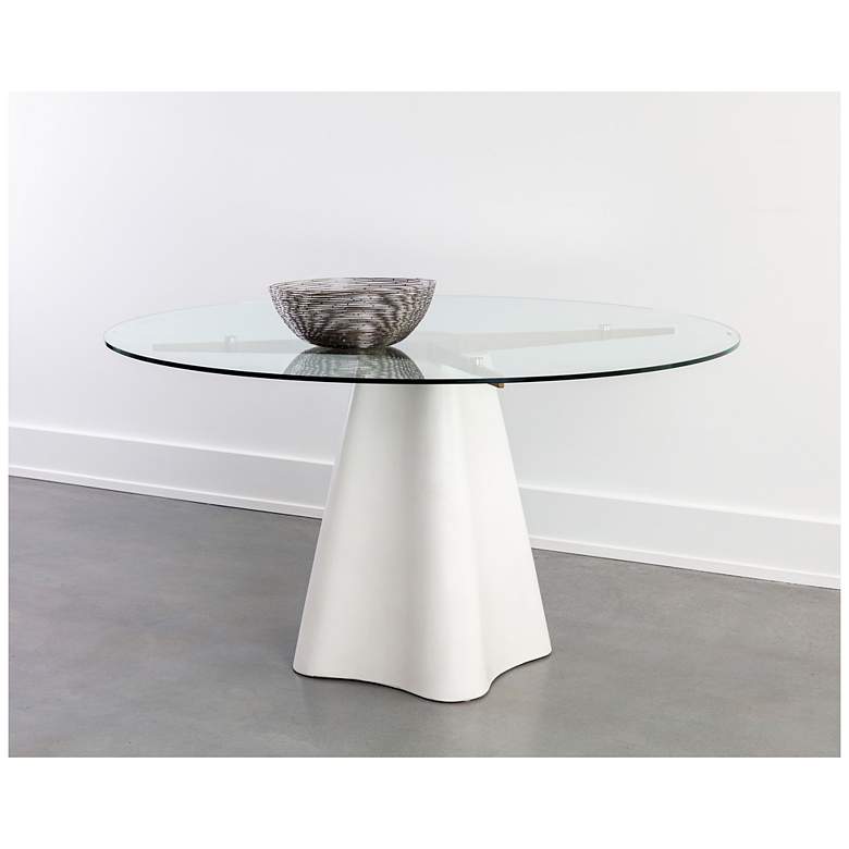 Image 3 Sunpan Moda Dining Table White 55" more views