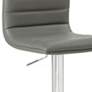 4_Sunpan Modern Motivo Gray Faux Leather Adjustable Height Swivel Barstool more views