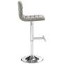 5_Sunpan Modern Motivo Gray Faux Leather Adjustable Height Swivel Barstool more views