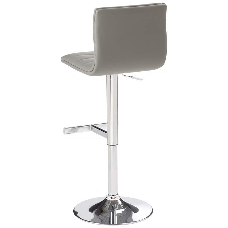 Image 6 Sunpan Modern Motivo Gray Faux Leather Adjustable Height Swivel Barstool more views