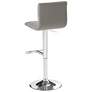 6_Sunpan Modern Motivo Gray Faux Leather Adjustable Height Swivel Barstool more views