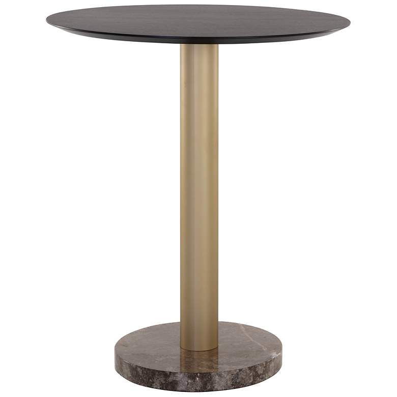 Image 2 Sunpan Monaco Bar Table Gold Gray Marble and Charcoal Gray more views