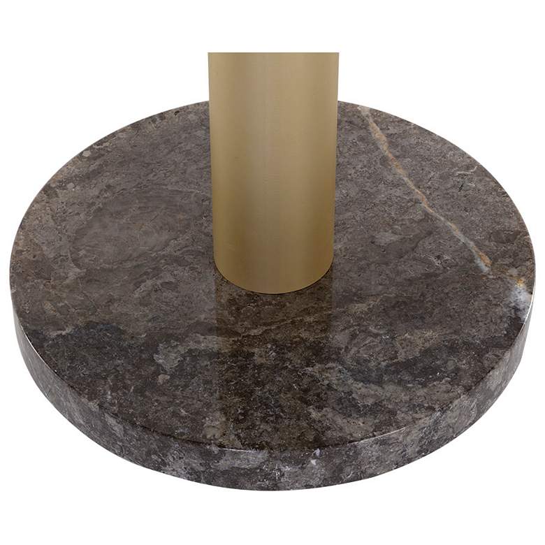 Image 4 Sunpan Monaco Bar Table Gold Gray Marble and Charcoal Gray more views