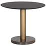 2_Sunpan Monaco Bistro Table Gold Gray Marble and Charcoal Gray 35.5" more views