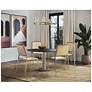 3_Sunpan Monaco Dining Table Gold Gray Marble and Charcoal Gray 48" more views