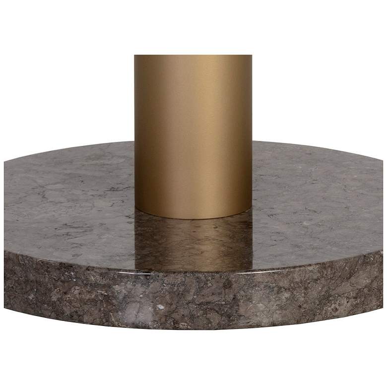 Image 4 Sunpan Monaco Dining Table Gold Gray Marble and Charcoal Gray 48" more views