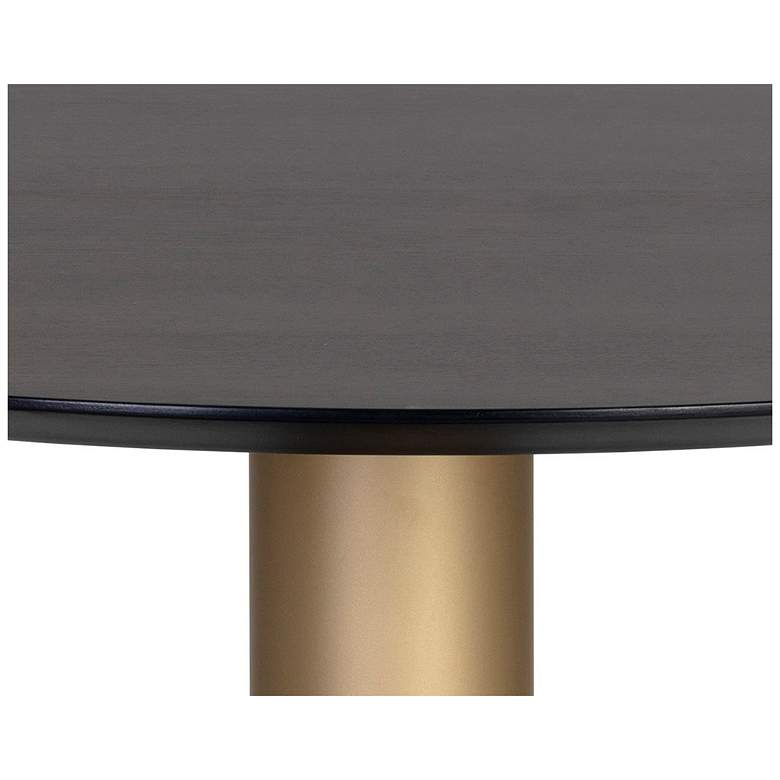Image 5 Sunpan Monaco Dining Table Gold Gray Marble and Charcoal Gray 48" more views