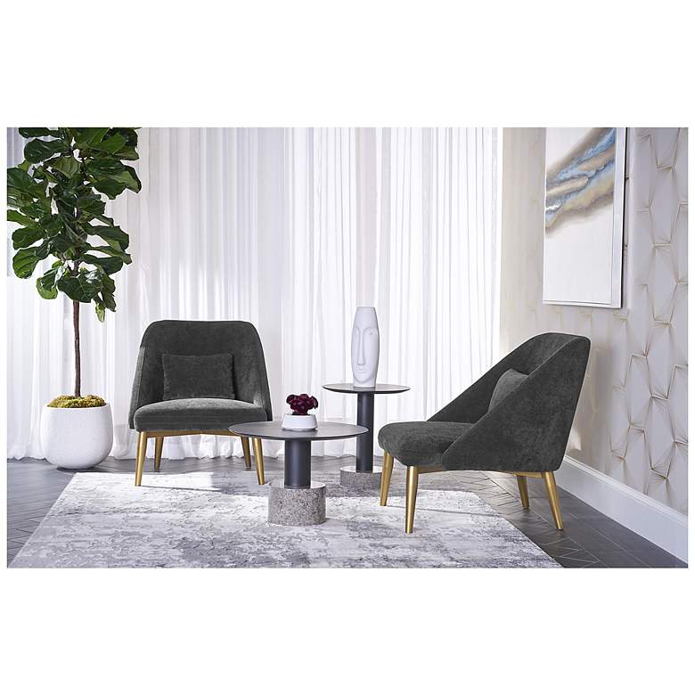 Image 5 Sunpan Monaco End Table Black Gray Marble and Raw Umber more views