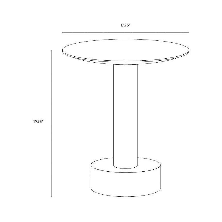 Image 6 Sunpan Monaco End Table Black Gray Marble and Raw Umber more views