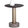 1_Sunpan Monaco End Table Gold Gray Marble and Charcoal Gray