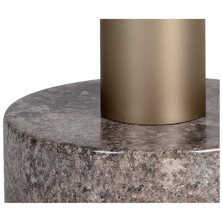 Image 4 Sunpan Monaco End Table Gold Gray Marble and Charcoal Gray more views