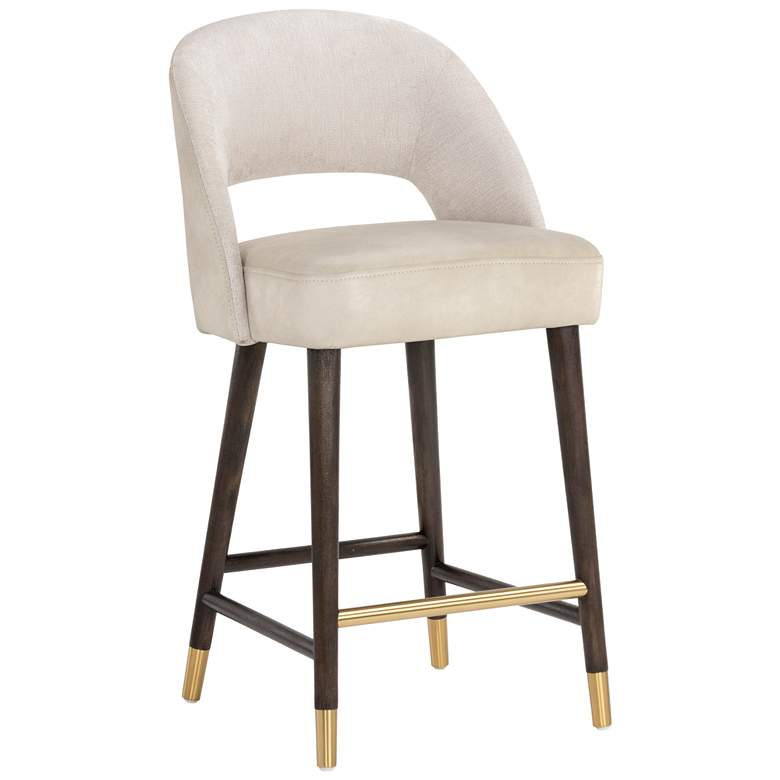 Image 1 Sunpan Monae Counter Stool Bravo Cream and Polo Club Muslin