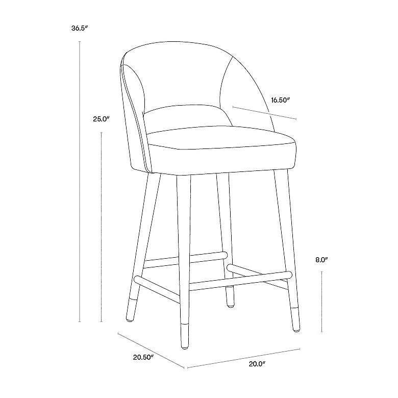 Image 7 Sunpan Monae Counter Stool Bravo Cream and Polo Club Muslin more views