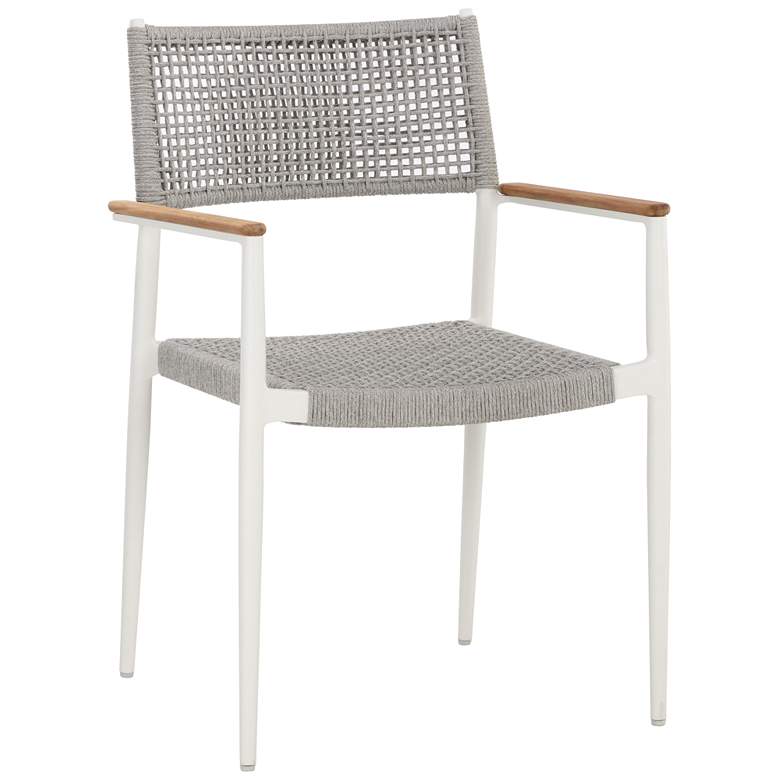 Image 1 Sunpan Nava Stackable Dining Armchair White Set of 2
